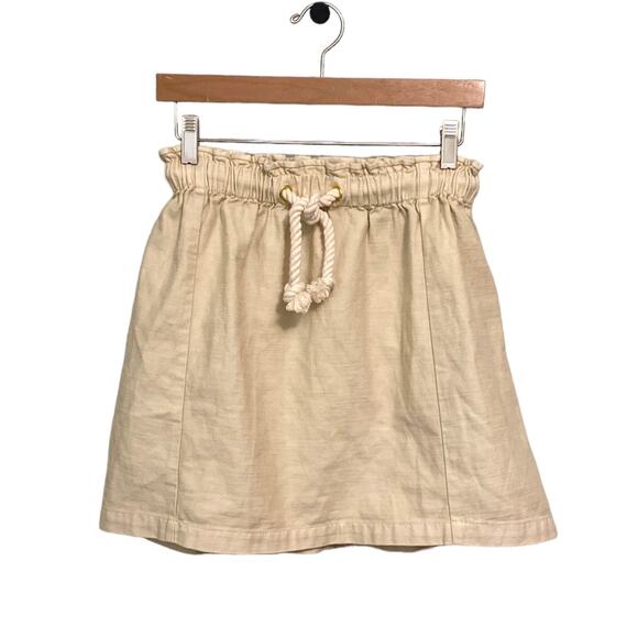 J. Crew Dresses & Skirts - NWOT J. Crew Womens Tie Waist Pull On Mini Skirt Size XS Beach Preppy Neutral